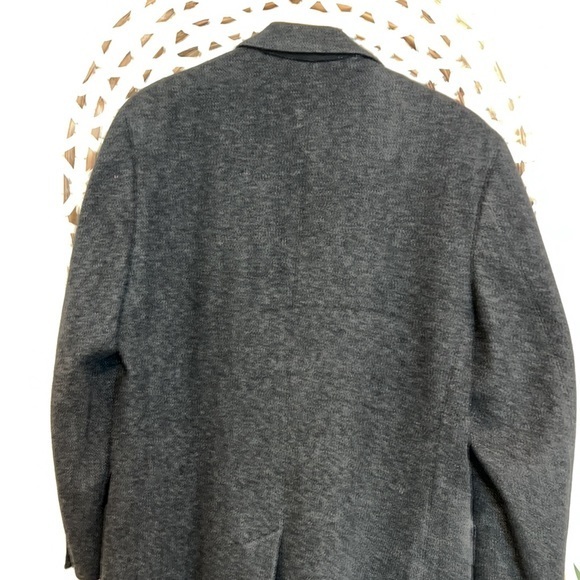 Vintage Christian Dior mens dark gray wool trench jacket size large - Picture 8 of 8